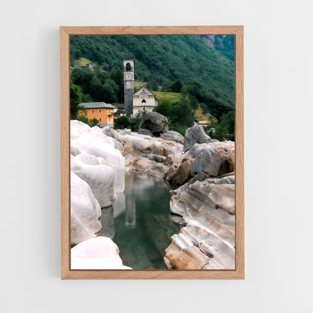 Poster Église Alpine – affiche Saut à l’élastique (vue 4)